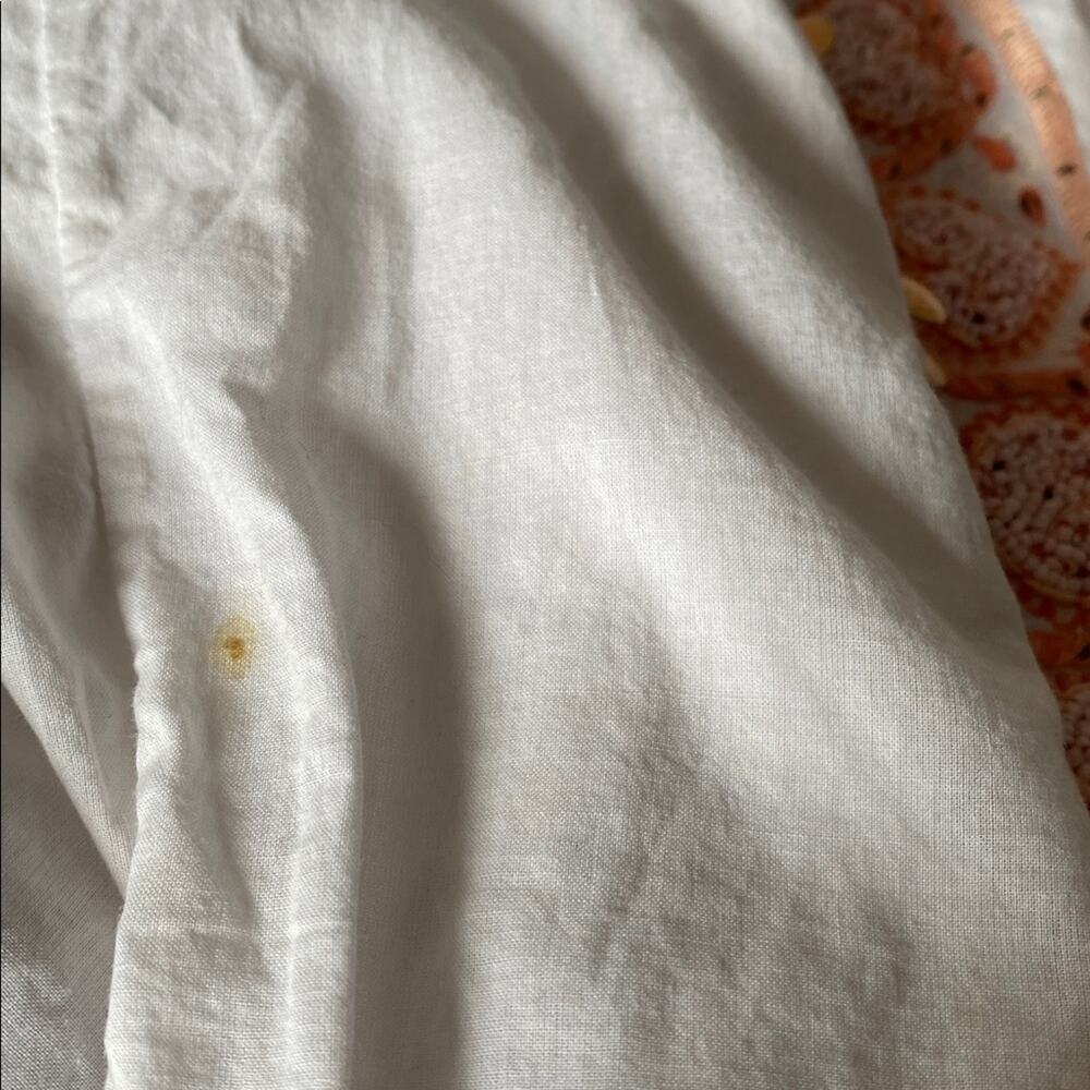 Roberto Cavalli Embellished Embroidered White Orange Women's Blouse sheer XL - Picture 8 of 8